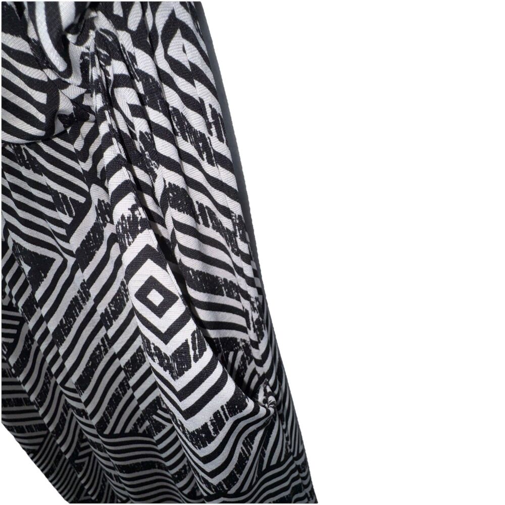 Gilli Black White Geometric Wide Leg Jumpsuit Spaghetti Straps Scoop Neck M - Picture 5 of 9